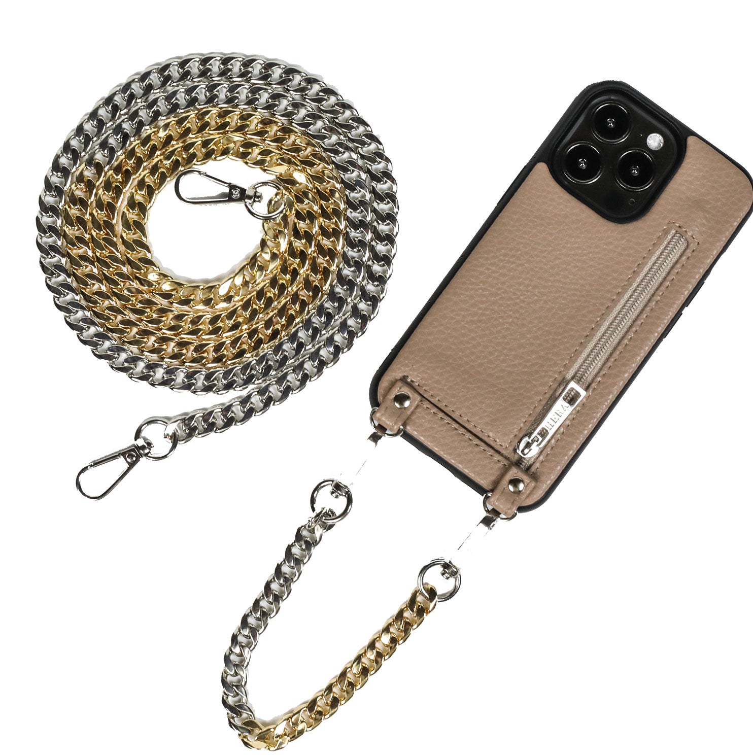 VICTORIA Crossbody Wallet Case for iPhone 13 with Chain Strap